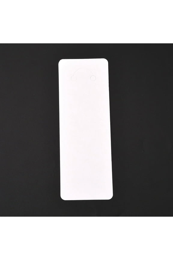 500pcs Paper Keychain Display Cards Rectangle White 15x5.2x0.03cm White
