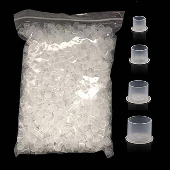 500pcs Plastic Tattoo Ink Cups Caps 17mm 14mm 11mm Clear self standing Ink Caps Tattoo Pigment Cups Supply for ink
