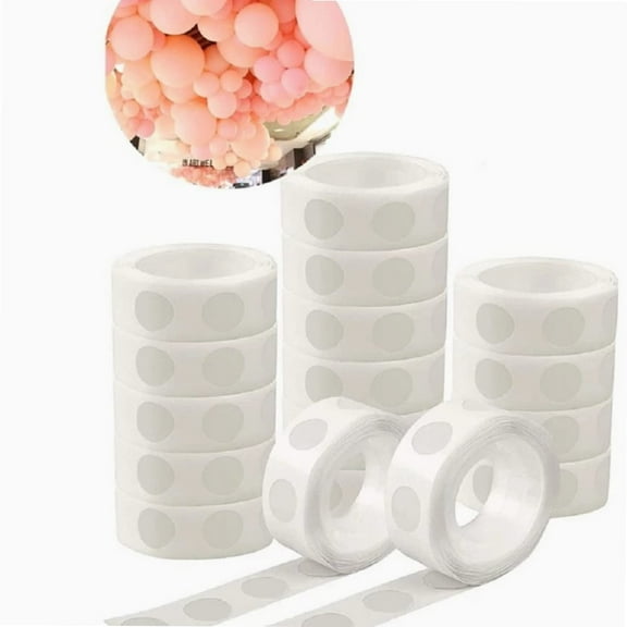 500pcs Point Dots Balloon Glue Tape,Double Sided Dots Stickers Removable Adhesive Point Tape Balloon Arch Garland Decorating Point Sticky Strip for Fixing Balloon Scrapbook Craft Wedding Decoration