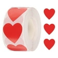 thumbnail image 1 of Uxcell 1 Inch Vinyl Heart Stickers Self-Adhesive Stickers Label for Shop Home Office 500 Pcs Red, 1 of 6