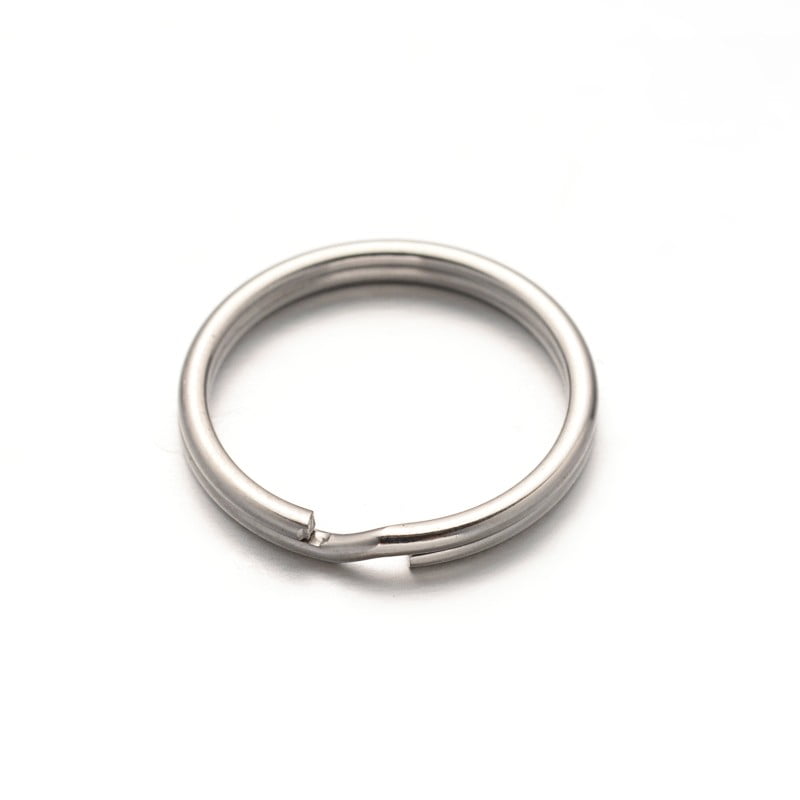 500pcs Resistant 304 Stainless Steel Split Key Rings Keychain Clasp Findings Stainless Steel color 15x1mm