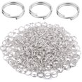 thumbnail image 1 of 500pcs Round Split Rings Double Loop Jump Rings Wire Ring Connectors for DIY Bracelet Necklace Keychains Crafts Jewelry Making, Bright Silver ,8 mm Outer Diameter, 1 of 8