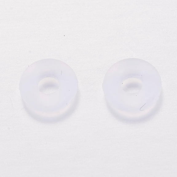 500pcs Rubber O Rings Donut Spacer Beads Fit European Clip Beads Clear 2mm