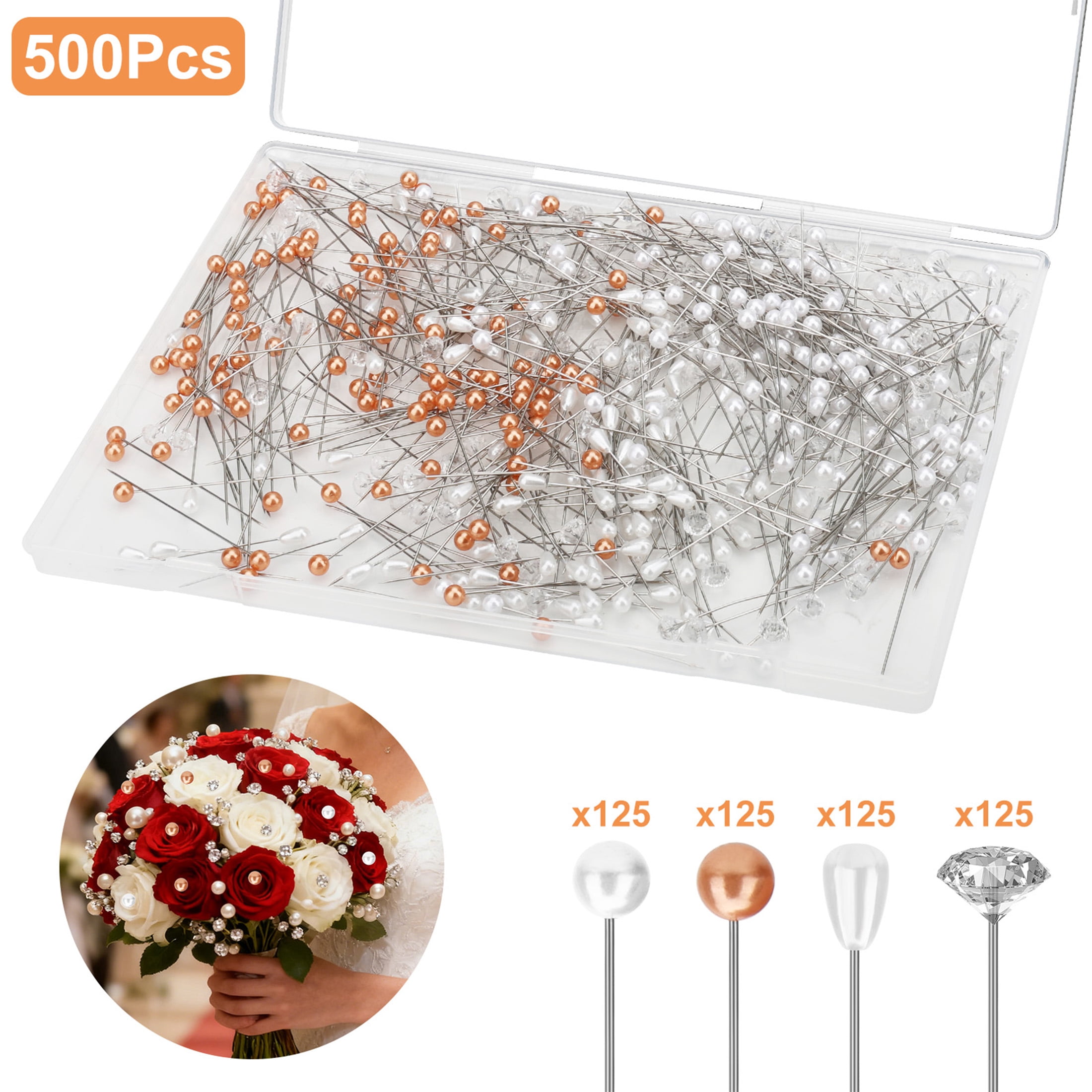 500pcs Sewing Pins Set, EEEkit 3 Shapes Decorative Quilting ...