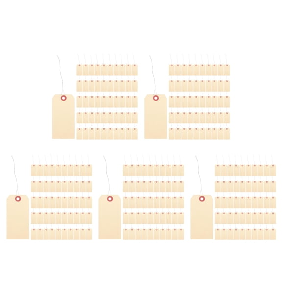 500pcs Shipping Tags Manila Wire Tags Packaging Wired Tags Blank Tags with Iron Wires