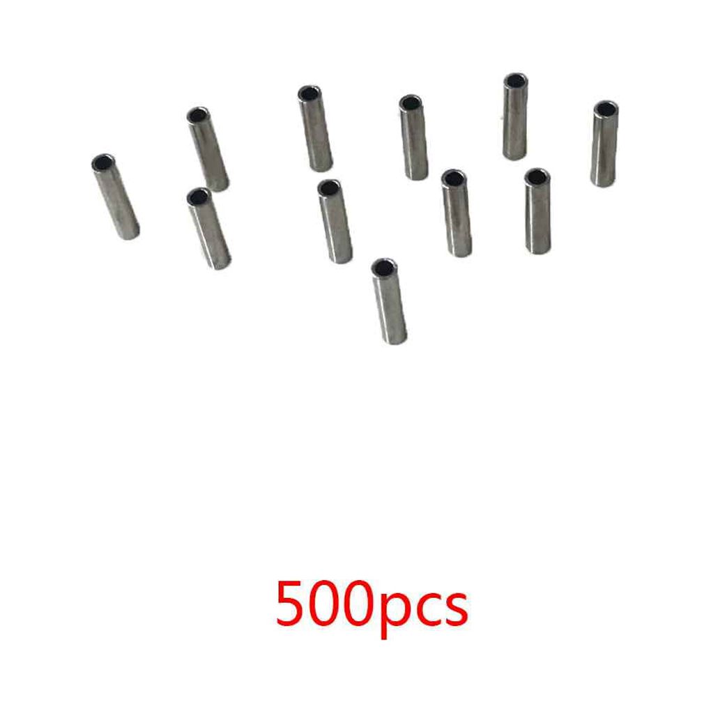 500pcs Single Fishing Crimp Wire Leader Line Crimp Lure Sleeve Copper