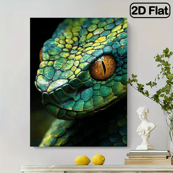 500pcs Snake Head Jigsaw Puzzle, 20.4x15 Inch Cardboard, High-Difficulty DIY Brain Teaser for Adults Birthday and New Year Gift