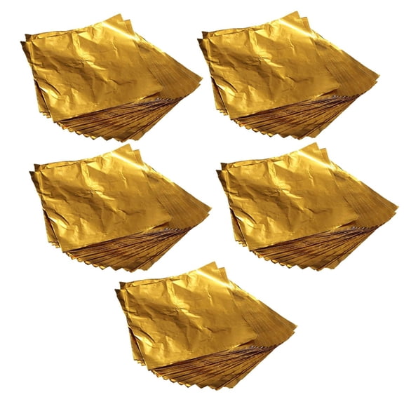 500pcs Square Sweets Candy Chocolate Lolly Paper Aluminum Foil Wrappers Gold