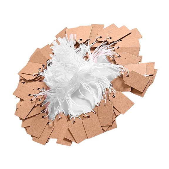 500pcs Tagged with String Paper Hanging Tagged Writable Tagged Display Label for Jewelry Clothing Retail