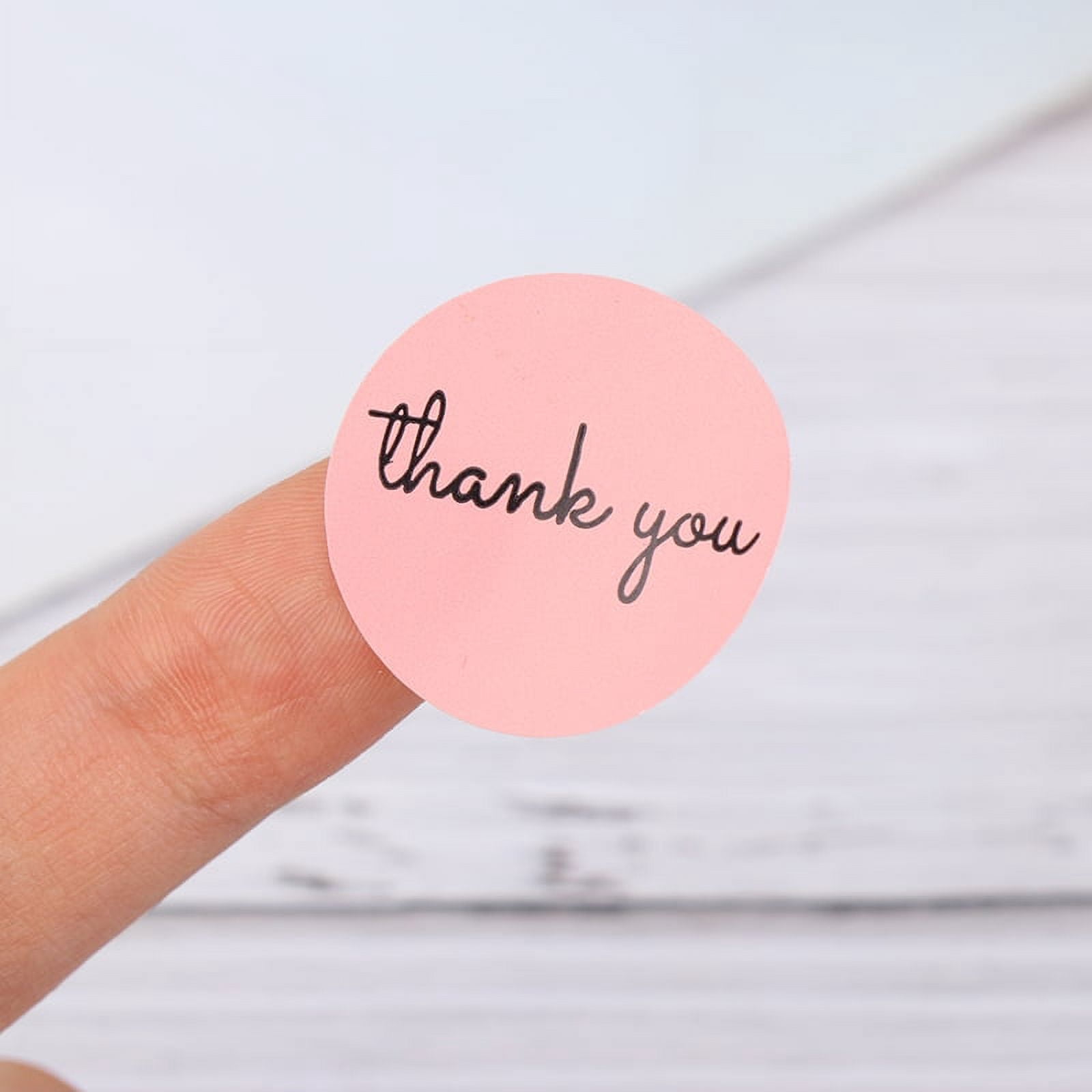 500pcs Thank You Stickers 1inch Pink Stickers for Labels Festival ...