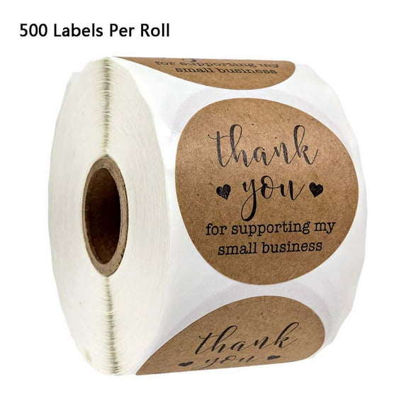 500pcs Thank You for Supporting My Business Kraft Stickers Seal Label ...