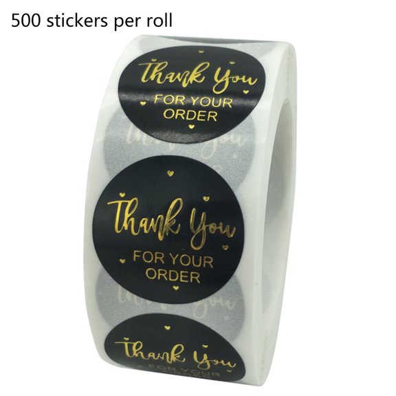 500pcs Thank You for Your Order Stickers Gold Foil Seal Label Wedding Decoration