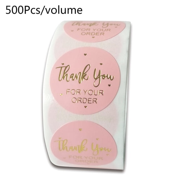 500pcs Thank You for Your Order Stickers with Gold Foil Round Seal Labels Scrapbooking Packaging Stationery Decoration