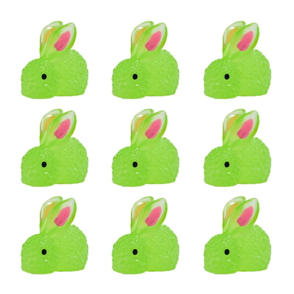 500pcs Tiny Rabbits Micros Landscape Figure Ornaments Glowing Miniature Statue Potted Decoration Garden Accessories