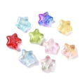 thumbnail image 1 of 500pcs Transparent Spray Painted Frosted Glass Beads with Glitter Powder Star Mixed color 8x8x4mm Hole: 1mm, 1 of 4