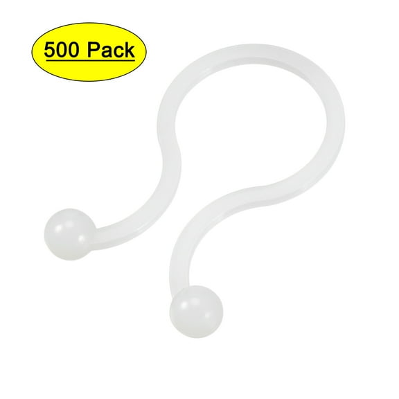 500pcs Twist Lock Cable Wire Ties Nylon U Shape Save Place 15mm Dia White
