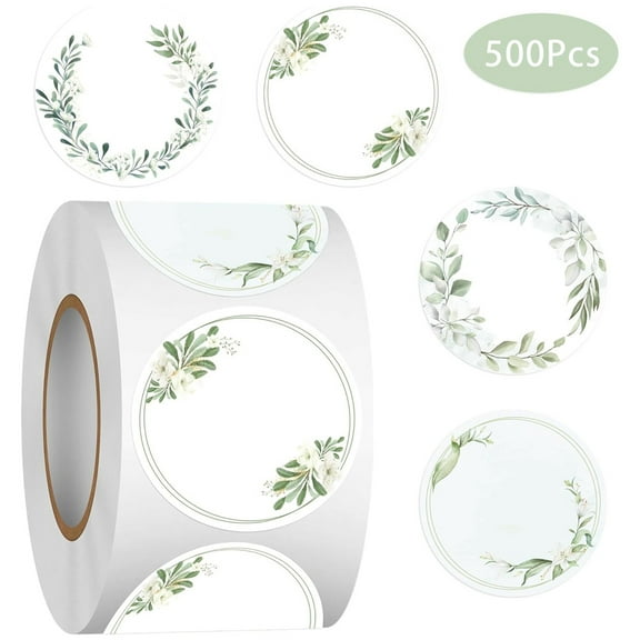 500pcs Wedding Direct Thermal Labels Bridal and Groom Stickers 2 Inch-Greenery Personalized Thermal Stickers Printer Label