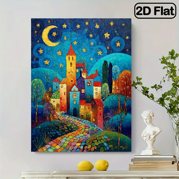 500pcs Whimsical Puzzle for Adults - 14.9x20.4in Vibrant Fantasy Art Jigsaw, Durable Thick Paper, DIY Home Decor, Frameless - Ideal for Birthday, Halloween, Thanksgiving, Easter Gifts, Puzzle Gift