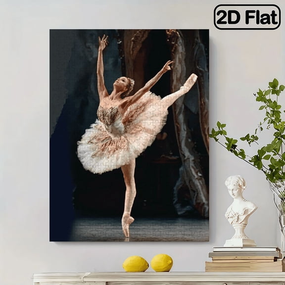 500pcs of fun puzzles - ballet dancer art print - elegant ballerina in tutu- included- ideal for living room- office- or decor- ballet room decor-Puzzle games