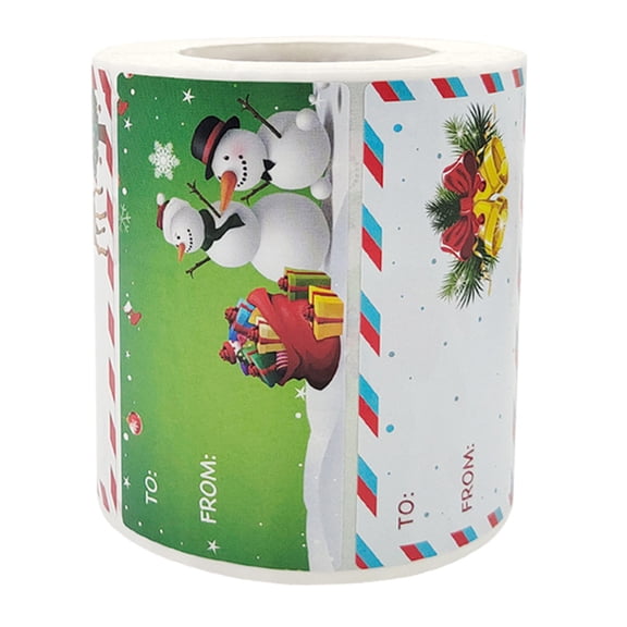 500pcs/roll 5 Designs Adhesive Christmas Gift Name Stickers Present Seal Labels Christmas Decals Gift Package