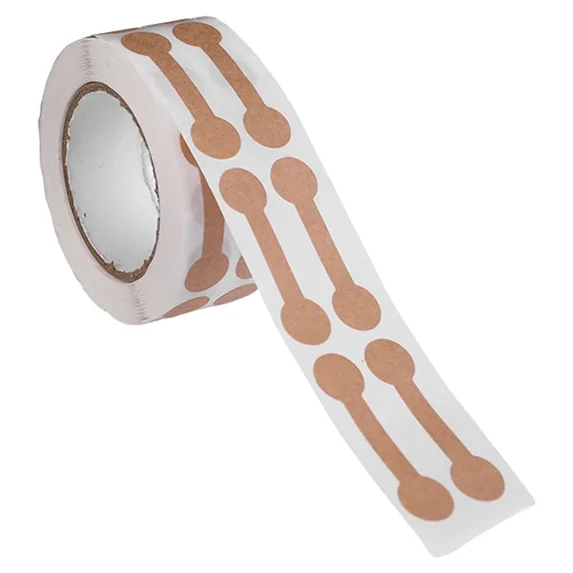 500pcs/roll Jewelry Price Tags Portable Self Adhesive Barbell Stickers DIY Kraft Paper Label Ring Necklace Exhibitor Packaging kraft color 500pcs-1roll