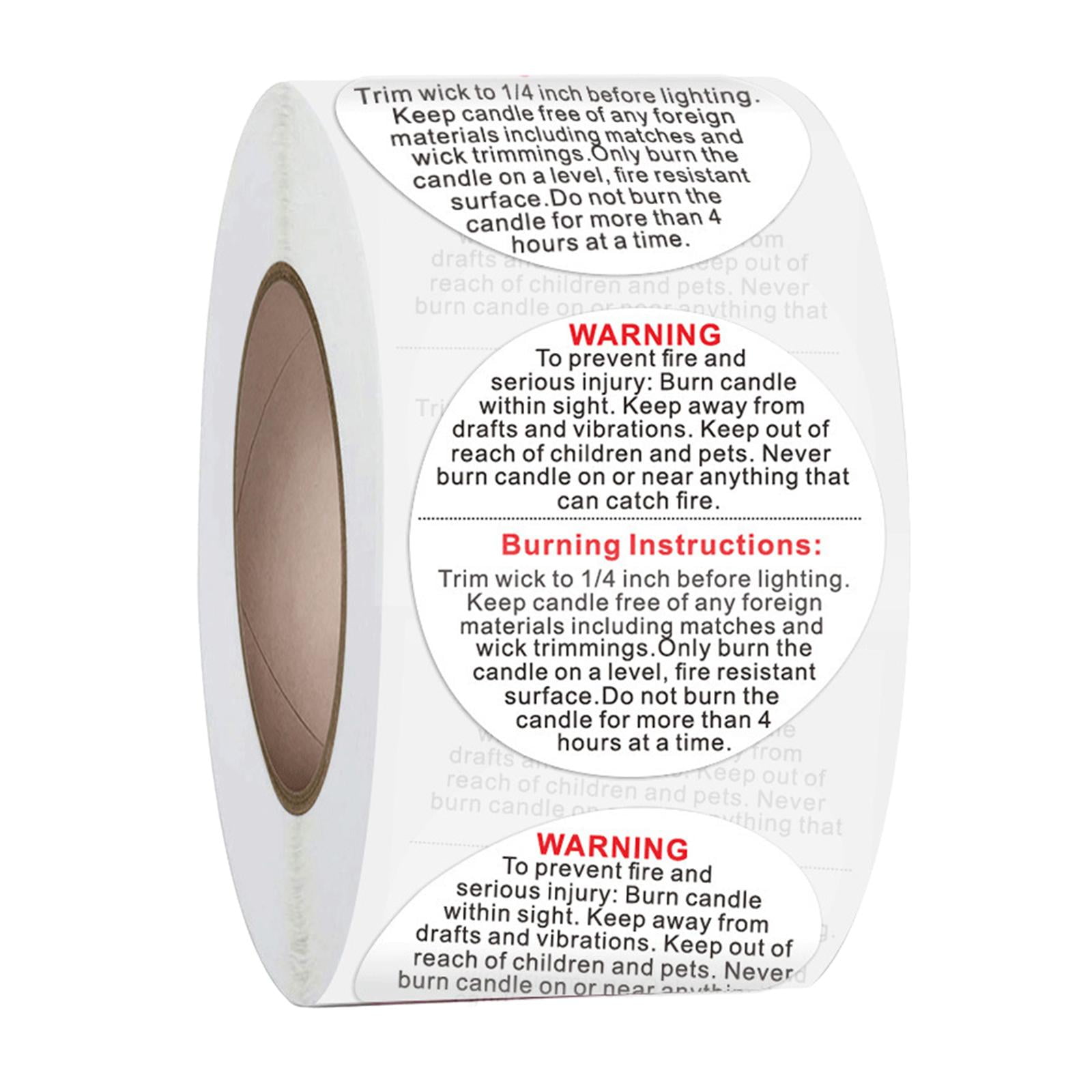 Candle Warning Label 2 Inch – Pro Candle Supply