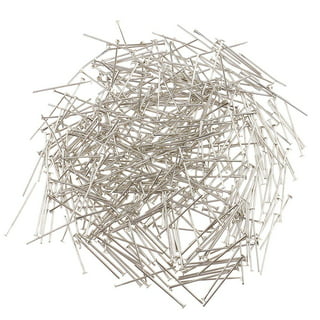  500 Pieces Eye Pins 50 mm Jewelry Making Pin Heads Eye Jewelry  Head Pins for Jewelry Making DIY Ball Head Pins for Craft Earring Bracelet  Jewelry Making Accessories Supplies (Gold, Silver) 
