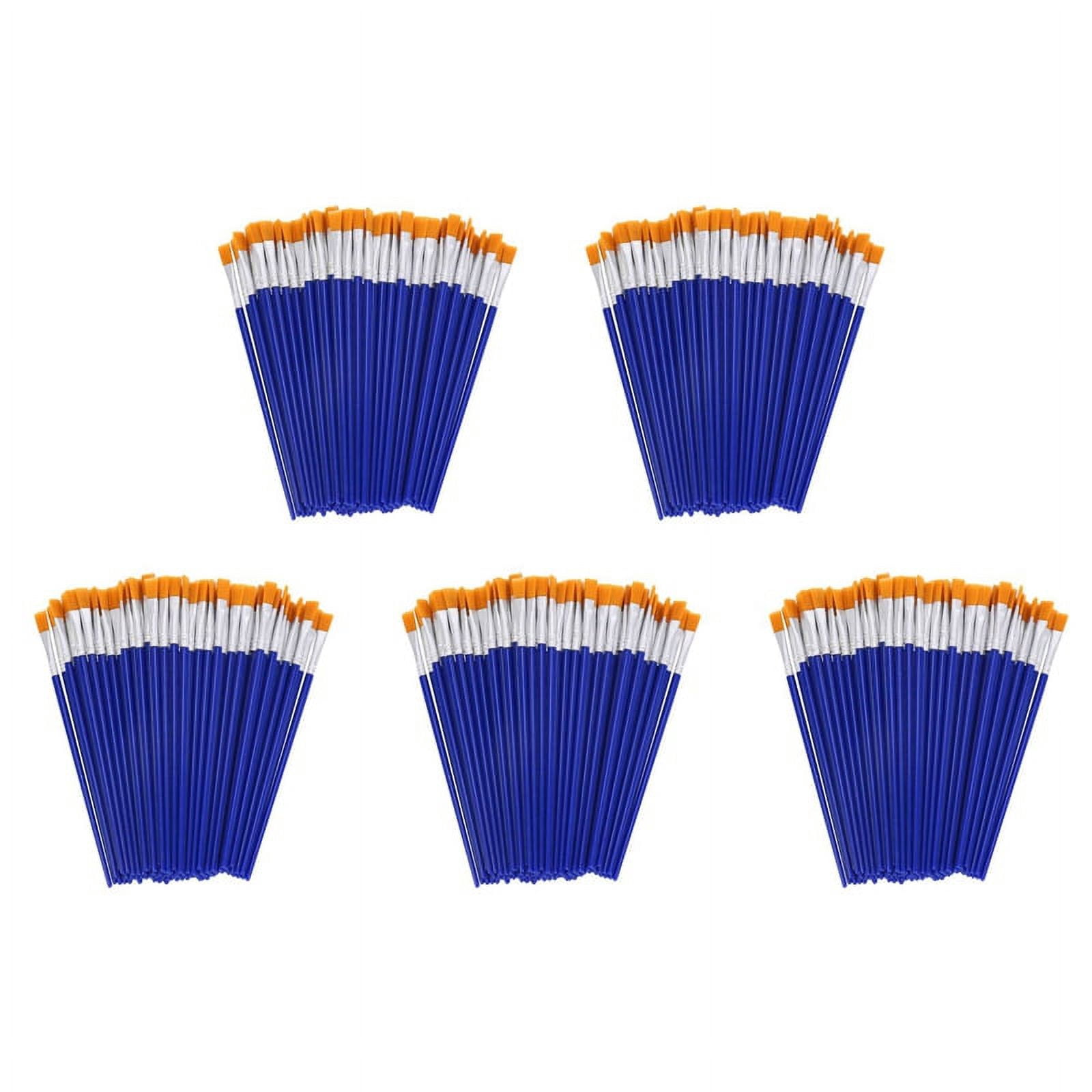 500x Flat Paint Brushes,Small Brush Bulk for Detail Painting,Nylon Hair Brushes Acrylic Oil Watercolor Painting
