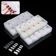 500x Natural/Clear/White False Nail Tips Acrylic UV Gel French Art Manicure Natural