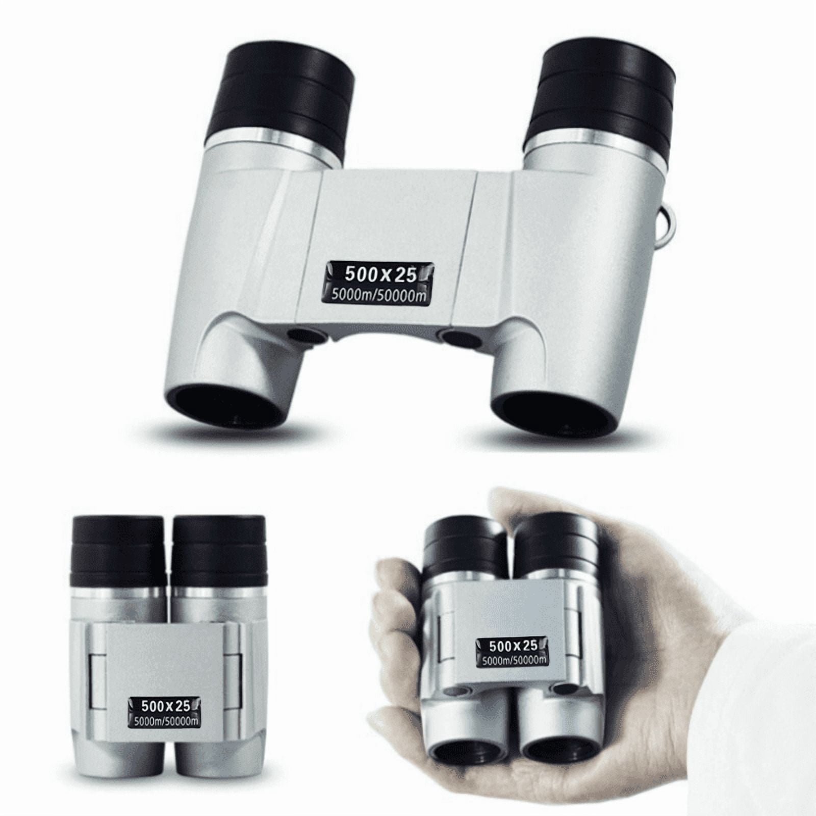 500x25 HD Zoom Portable Powerful Binoculars Long Range BAK4 Telescope Folding Optics for Outdoor Hunting Camping