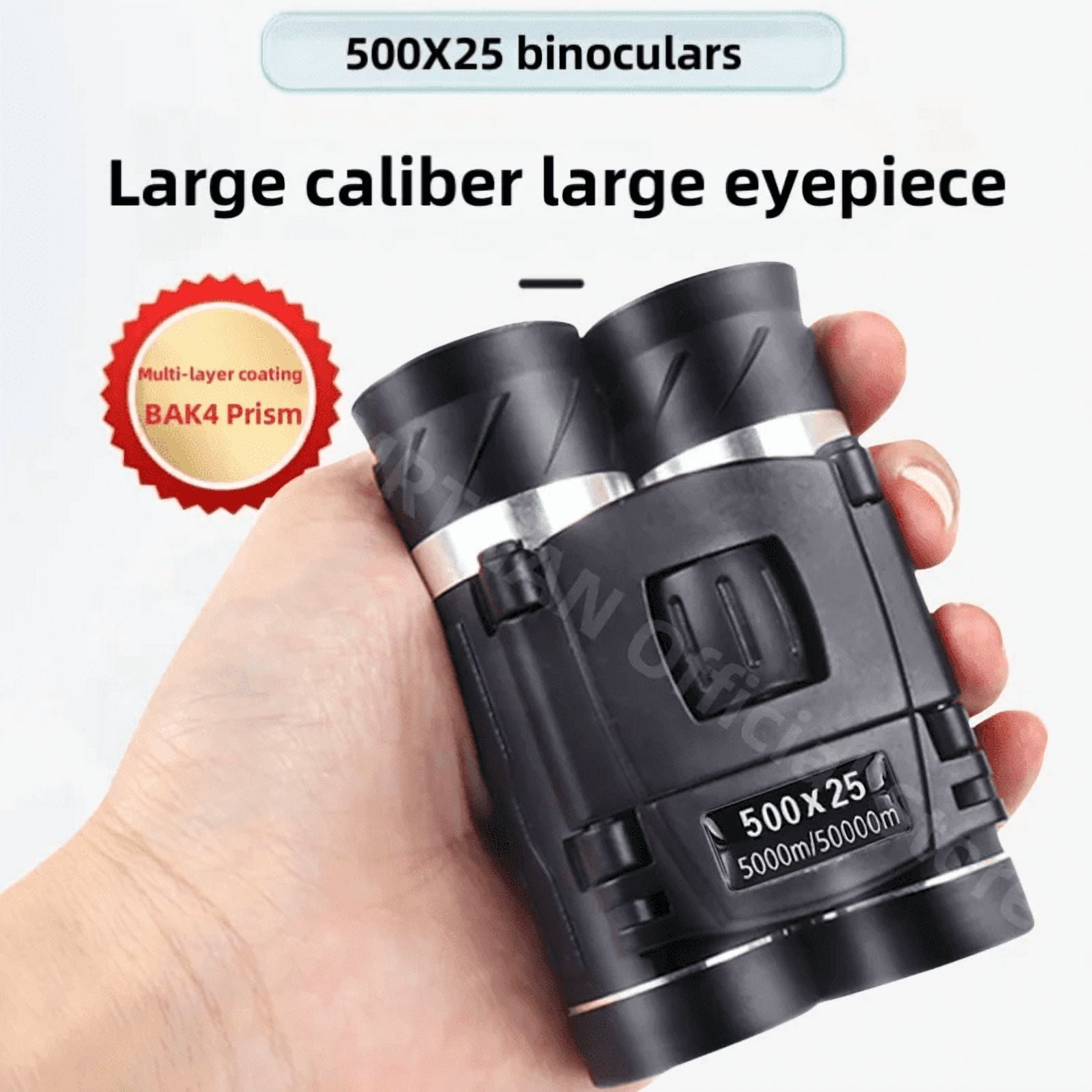 500x25 Zoom Telescope Professional BAK4 HD Powerful Binoculars Long Range Portable Outdoor Folding FMC Binocular Camping Travel