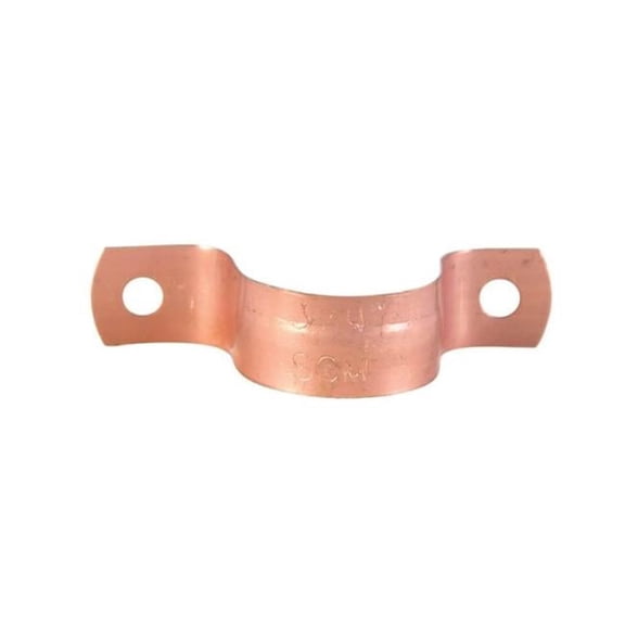 501-2PK5 Copper Two Hole Tubing Strap 0.5 in.