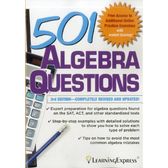 Pre-Owned 501 Algebra Questions (Paperback) 1576858987 9781576858981