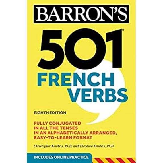 Pre-Owned Barron's 501 Verbs 501 French Verbs, Eighth Edition, (Paperback)
