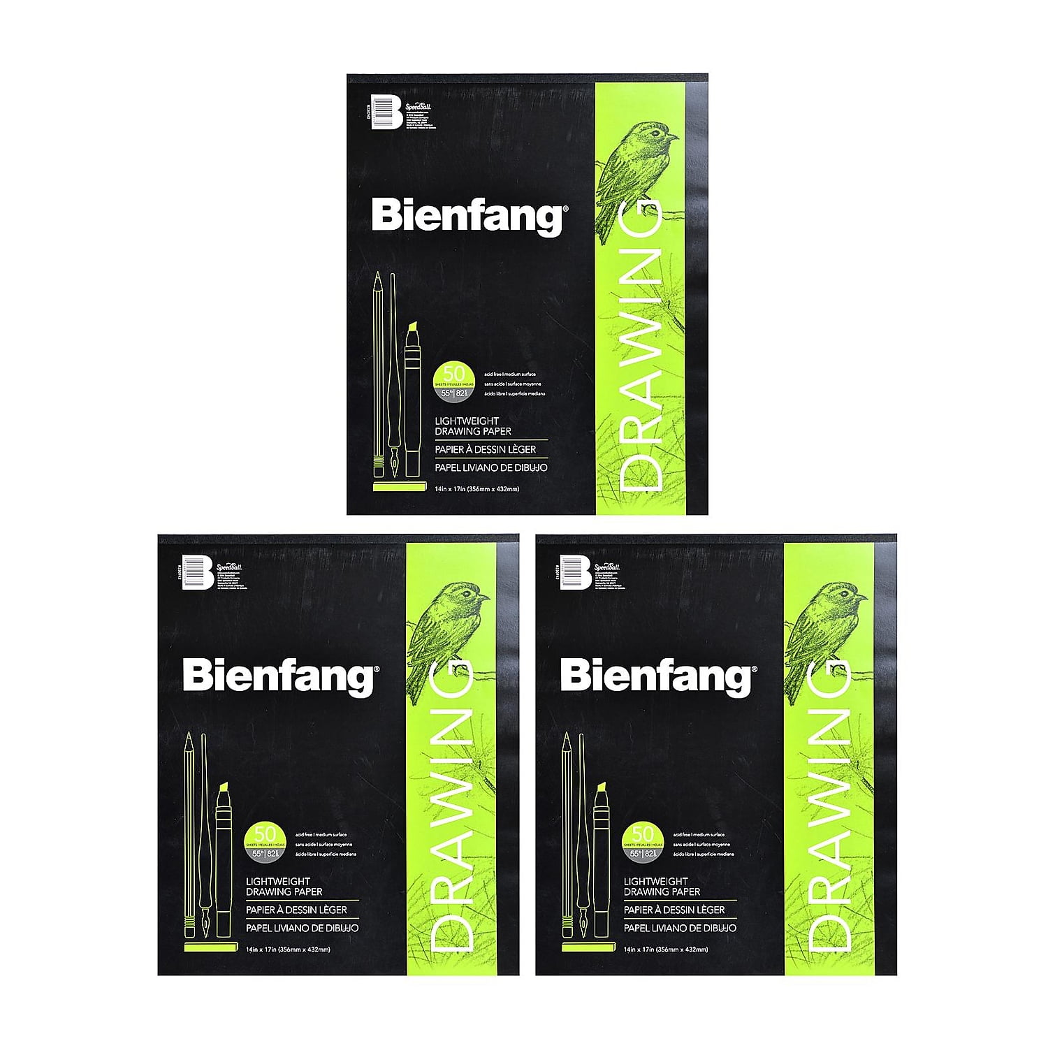 501 Giant Drawing Paper Pad 14 in. x 17 in. (pack of 3)