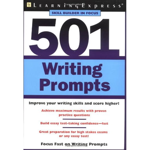 Pre-Owned 501 Writing Prompts (LearningExpress Skill Builder in Focus) (Paperback) 1576854388