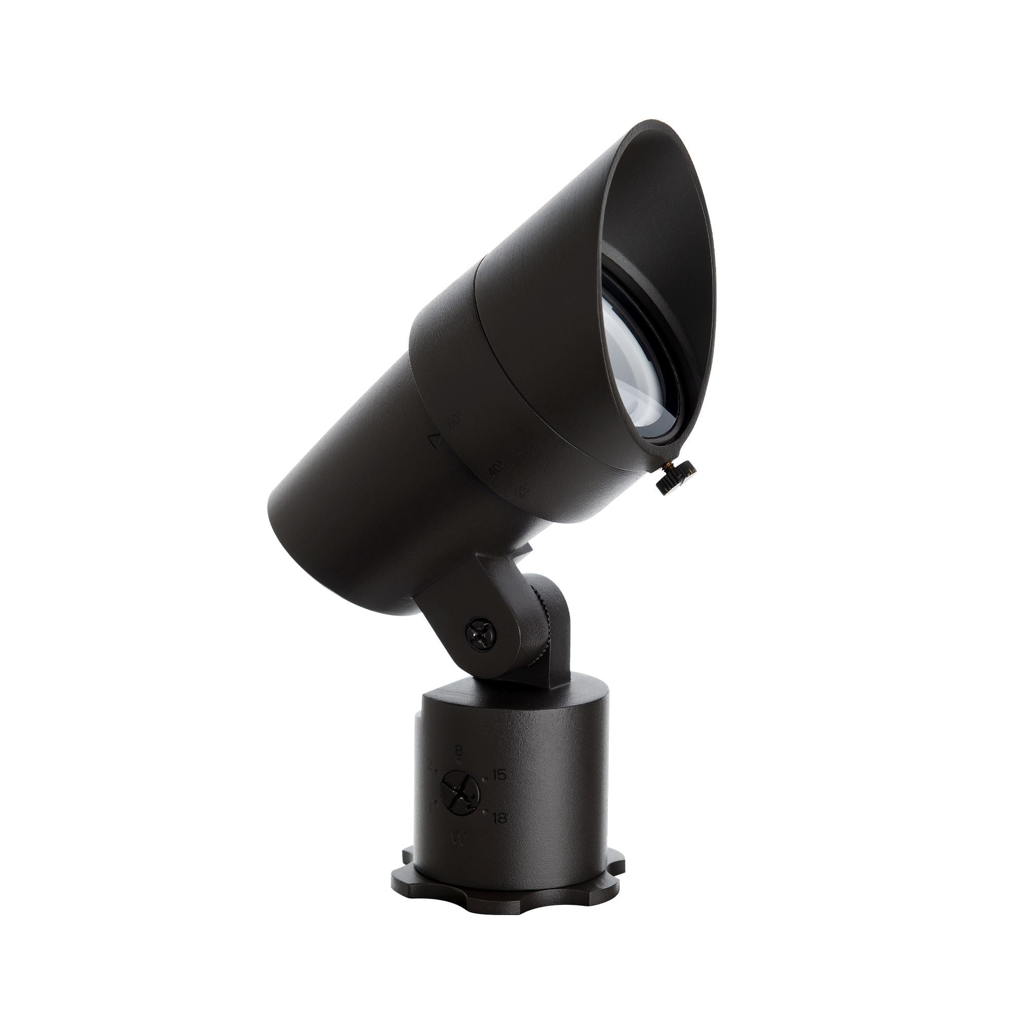 Black Aluminum LED Pathway Spotlight with Adjustable Beam