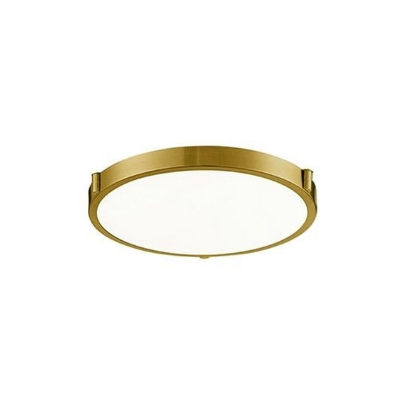 501102BG-LED-Kuzco Lighting-Floyd - 17W LED Round Flush Mount-3 Inches Tall and 11 Inches Wide-Brushed Gold Finish