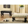thumbnail image 1 of 5012 Central Park 36 Inch Tufted Cream Leather Ottoman, 1 of 1
