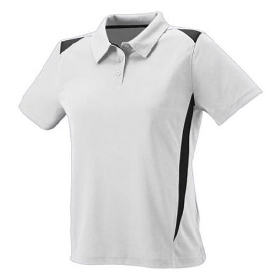 5013A Ladies Premier Sport Shirt - White & Black, Large