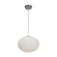 thumbnail image 1 of 50180-BS-OPL 2 Light Ribbed OPL Glass Pendant in Brushed Steel with Opal Glass, 1 of 1