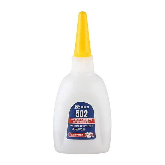 502 Super Glue, 3 Seconds Instant Quick-Drying Special Glue, Universal Super-Instant Glue, Quick Dry Cyanoacrylate Strong Adhesive, Quick Bond Leather Rubber Metal for Daily Use S7T2