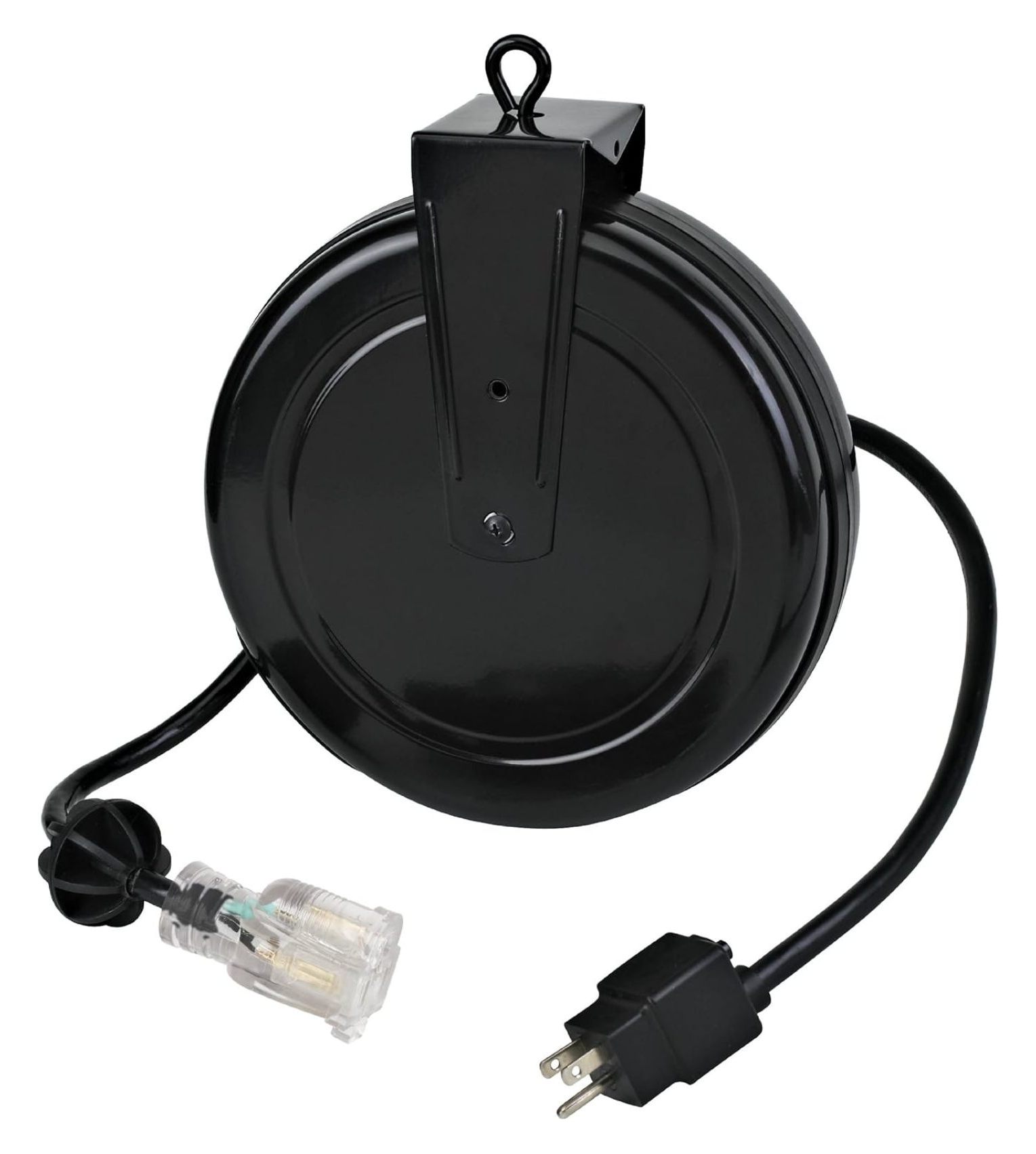 5020TFC Industrial Retractable Extension Cord Reel, Black