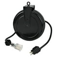 5020TFC Industrial Retractable Extension Cord Reel, Black