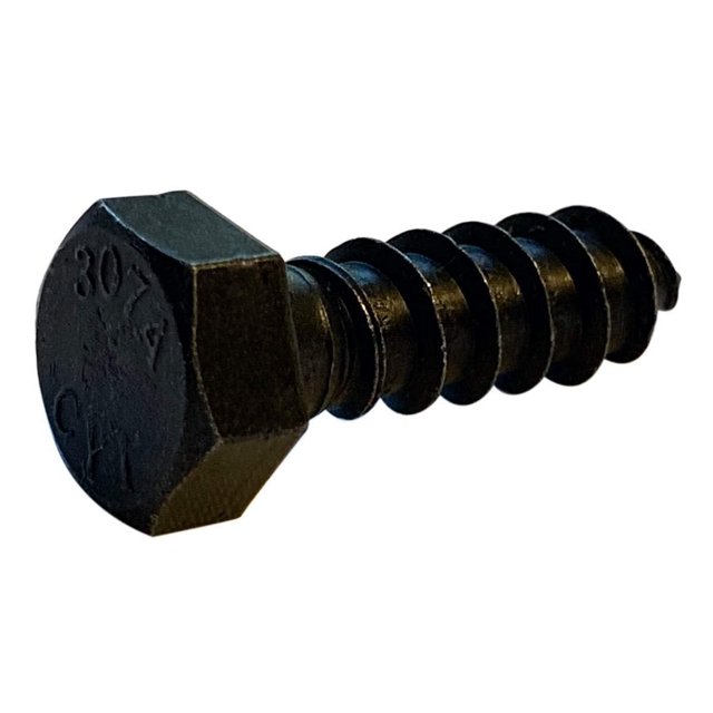 5024LB 1/2" x 11/2" Hex Lag Screw Gimlet Point Black Oxide (Pack of 10