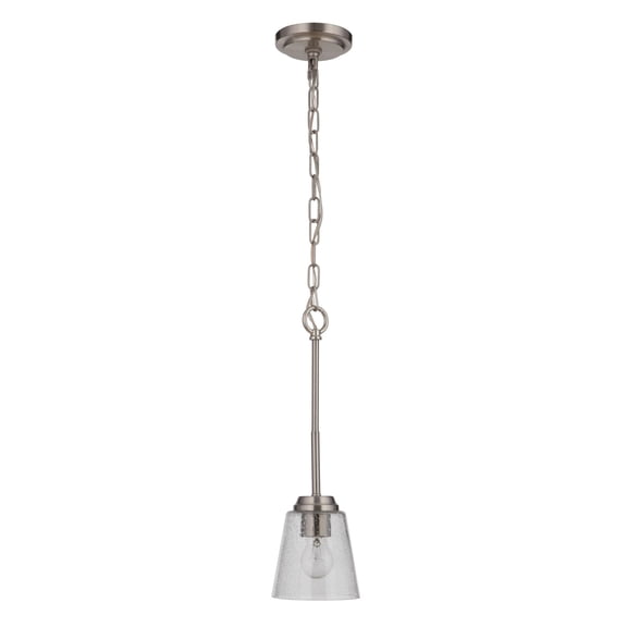 50291-BNK Craftmade Lighting Tyler - One Light Mini Pendant-Brushed Polished Nickel Finish -Traditional Installation