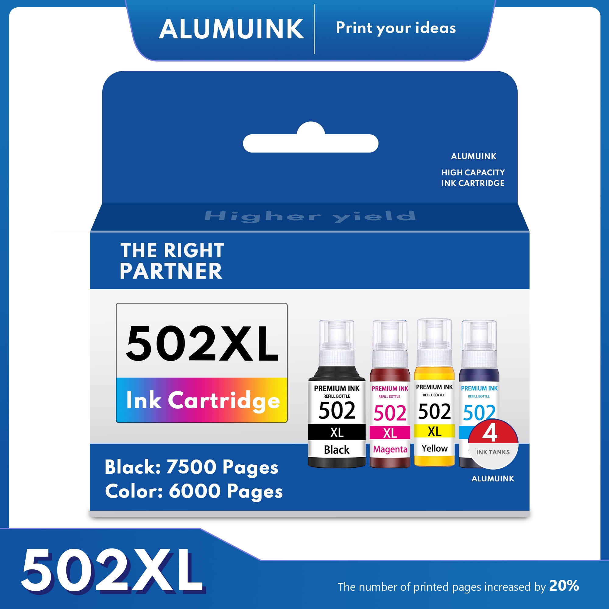 502XL High Capacity Ink Bottle Replacement for Epson ET2750 2760