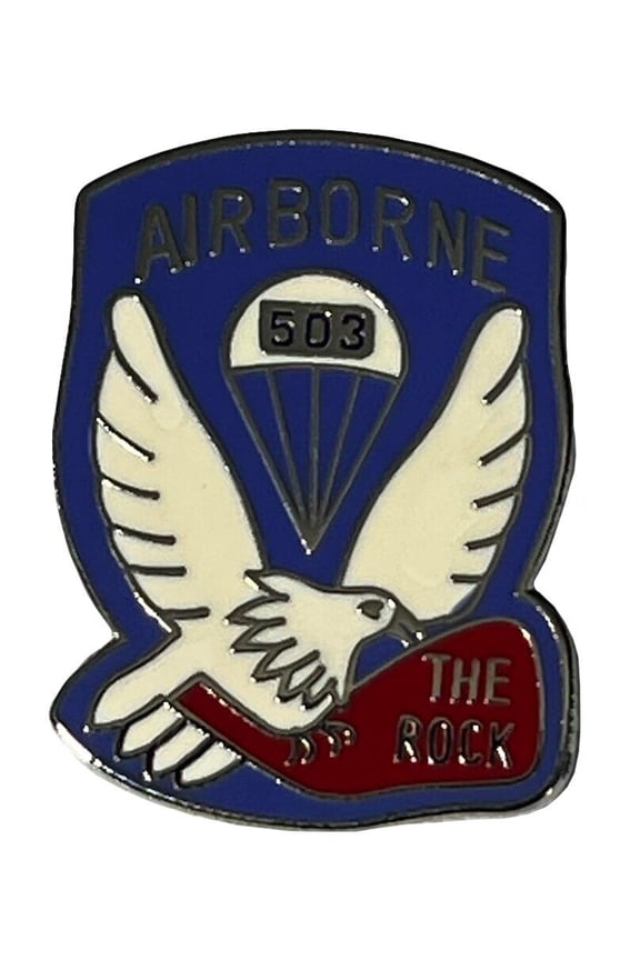 503rd Airborne Infantry The Rock Motorcycle Hat Cap Lapel Pin M-005