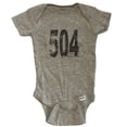 thumbnail image 1 of 504 New Orleans Louisiana Area Code Baby Bodysuit - One Piece Baby Bodysuit - Grey, 1 of 2