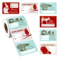 thumbnail image 1 of 504 Pack Christmas Sticker Labels for Gifts, 6 Happy Holidays Winter Animal Designs (2x3 In), 1 of 5